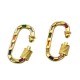 Chiusura a Vite in Ottone Ovale con Smalto 12x23mm