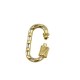 Brass Screw Clasp Lock-Locket Oval with Strass 12x23mm