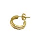 Brass Earring Ηοοκ w/ Zircon & Enamel 15mm