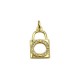 Zircon Brass Charm Locket 11x18mm