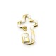 Enameled Brass Screw Clasp Cross 16x26mm