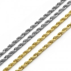 Brass Chain Twisted 4mm