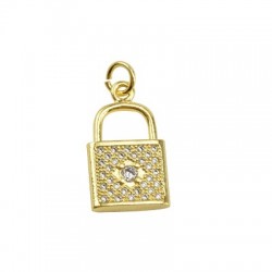 Zircon Brass Charm Locket 11x20mm