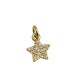 Zircon Brass Charm Star 8mm