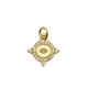 Pendentif en Métal/Laiton avec Zircons 13x14mm