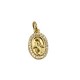 Zircon Brass Charm Oval Religious 9x14mm