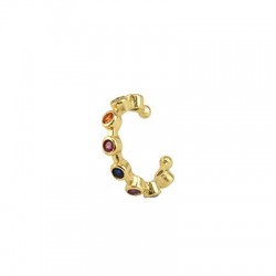 Orecchino in Ottone ´´Ear Cuff´´ con Zirconi 13x15mm/2.8mm