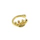 Zircon Brass Ear Cuff 11x12mm/6mm
