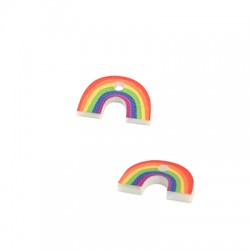 Plexi Acrylic Charm Rainbow 13x8mm