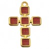 24K Gold Plated/Red Transparent