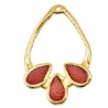 24K Gold Plated/ Red Transparent