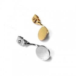 Fermoir de Boucle d'Oreille avec Disque en Métal/Laiton 9mm