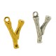 Brass Charm Letter "Y" 10x13mm