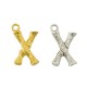 Brass Charm Letter "X" 10x13mm