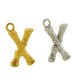 Brass Charm Letter "X" 10x13mm