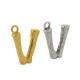 Brass Charm Letter "V" 10x13mm