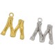 Brass Charm Letter "M" 10x13mm