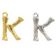Pendentif lettre "K" en Métal/Laiton 10x13mm