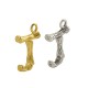 Brass Charm Letter "J" 10x13mm