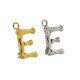Brass Charm Letter "E" 10x13mm