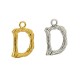 Brass Charm Letter "D" 10x13mm