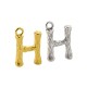Brass Charm Letter "H" 10x13mm
