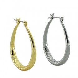 Boucle D'Oreille Ovale en Laiton 28 x 38 mm