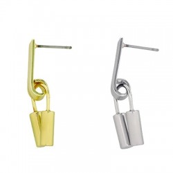 Boucle d'oreilles en Métal/Laiton 10x33mm