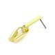 Brass Earring Irregular 10x33mm