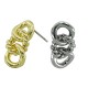 Brass Earring Chain Knot 10x19mm