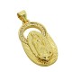 Charm in Ottone Ovale Madonna con Zirconi 15x30mm