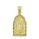 Zircon Brass Charm Religious 13x24mm