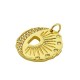 Zircon Brass Charm Round Sun Moon 21mm