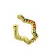 Zircon Brass Ear Cuff 14x15mm/4.5mm