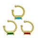 Pendiente de Metal Latón ´´Ear Cuff´´ con Circonitas 15x16/3mm