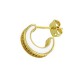 Orecchino in Ottone con Zirconi e Smalto 11x13mm/3mm