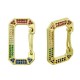 Connecteur Rectangulaire en Laiton et Zircon 24 x 14 mm
