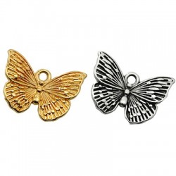 Zamak Charm Butterfly 17x14mm