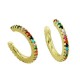 Zircon Brass Ear Cuff 15x17mm/2mm