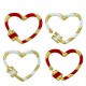 Chiusura a Vite in Ottone Cuore con Smalto 22x26mm