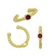 Orecchino in Ottone ´´Ear Cuff´´  con Zirconi 12x13mm/2mm