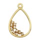 Zamak Charm Teardrop with Pearl 15x20mm