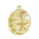 Charm in Zama Rotondo Stella Marina con Perle ABS 20mm