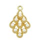 Zamak Charm Rhombus with Pearl 15x20mm