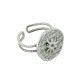 Anillo de Metal Laton Ajustable Flor 16mm