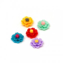 Resin Flatback Flower 14mm