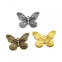 Zamak Charm Butterfly 22x16mm