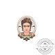 Ξύλινο Στοιχείο Οβάλ Frida Kahlo για Μακραμέ 15x20mm