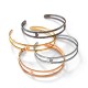 Bracelet Ajustable en Métal/Laiton 9x60mm avec 2 Anneaux