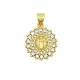 Zircon Brass Charm Oval Religious 15x18mm